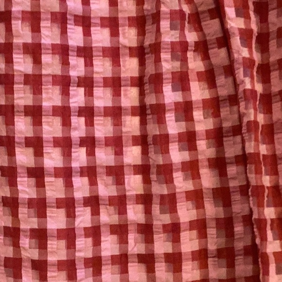 Anthropologie Eva Franco Textured Plaid  Pink Midi Skirt - Regular& Petite - Picture 5 of 6